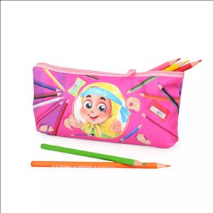 جامدادی مخمل کودک طرح دخترانه با شعار یا مهدی