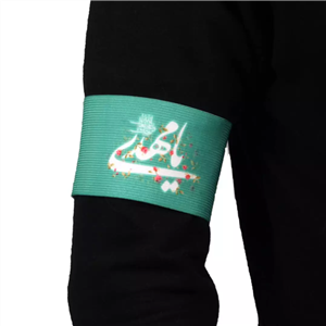 بازوبند کشی با شعار یا مهدی رنگ سبز