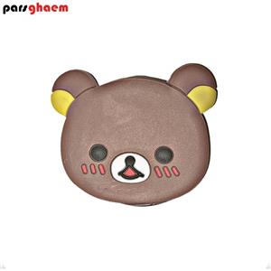 پاپ سوکت سیلیکنی طرح خرس قهوه ای