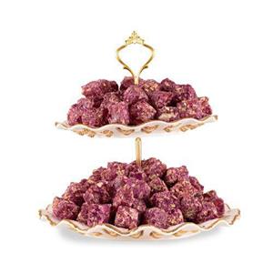 لوکوم مغزدار قدیما تزئین گل محمدی  