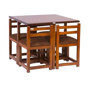 میز و صندلی ناهارخوری 4 نفره گالری چوب آشنایی مدل Ro-712 کاتن مدل 105566