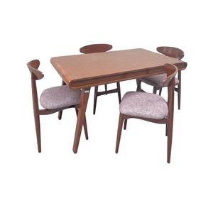 میز و صندلی ناهارخوری 4 نفره گالری چوب آشنایی مدل 862 کاتن مدل 105562