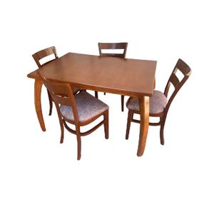 میز و صندلی ناهارخوری 4 نفره گالری چوب آشنایی مدل 761-Ro4 کاتن مدل 105542