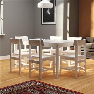 میز و صندلی ناهار خوری 6 نفره گنجینه مدل تینا کاتن مدل 105482