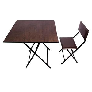 میز و صندلی غذاخوری یک نفره کمپینگ و مسافرتی تاشو کاتن مدل 105469 