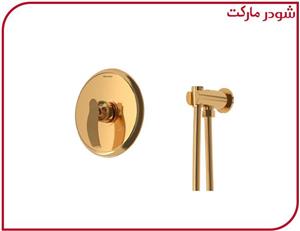 ست شیرآلات توالت توکار شودر مدل گلوریس طلایی BRASS