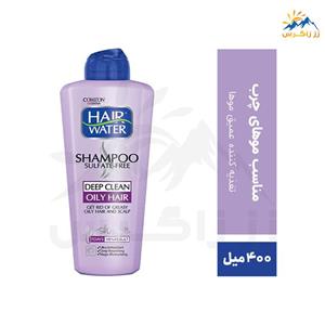 شامپو کامان مدل Hair Water مناسب موهای آسیب دیده حجم 400 شامپو ثبیت کننده رنگ مو کامان