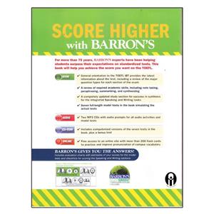 کتاب Barrons TOEFL iBT_15th Edition اثر Pamela J. Sharpe ph.D انتشارات الوندپویان