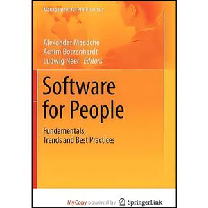 کتاب Software for People اثر جمعی از نویسندگان انتشارات Springer 