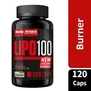 چربی سوزی لیپو 100 بادی اتک BODY ATTACK LIPO 100 120 Caps