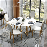 ست میز و صندلی غذا خوری مدرن پایه استیل مدل مارینا