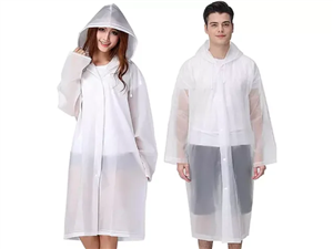 پانچو بارانی ضداب شفاف برند Bajiu قابلیت استفاده مجدد Reusable EVA Rain Poncho 