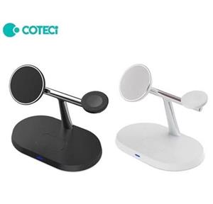 شارژر وایرلس 3 کاره کوتسی Coteci 3in1 Magsafe Stand Wireless Charger 32113 