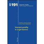 کتاب Interpersonality in Legal Genres  اثر جمعی از نویسندگان انتشارات بله