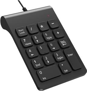 USB Number Pad Numpad صفحه کلید عددی 18 صفحه کلید شماره کلید صفحه کلید کوچک برای کامپیوتر لپ تاپ رایانه نوت بوک ChromeBook Surface Desktop لوازم جانبی ابزارک ابزار دفتر حسابداری مالیاتی مالی