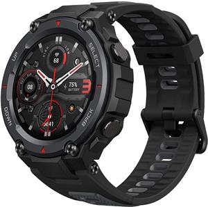 ساعت هوشمند Amazfit T-Rex Pro 1.3 اینچی صفحه‌نمایش رنگی AMOLED طراحی چقرمگی درجه نظامی ضربان قلب/نظارت بر خواب/استرس SpO2 Measurement 100  حالت ورزشی ساعت تناسب اندام | 10 ATM ضد آب - مشکی