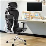 صندلی اداری ارگونومیک ERGOUP میز کامپیوتر صندلی مشبک کیار پشتی بلند با تکیه گاه کمری قابل تنظیم، صندلی چرخان اجرایی چرخشی برای خانه