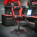 طراحی مدرن بهترین صندلی گیمینگ Executive MH-1006-Black Red for Gaming Chair برای کامپیوتر با پشتی کاملاً خوابیده و تکیه گاه سر و چرم نرم (قرمز مشکی)