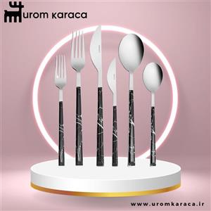 سرویس قاشق و چنگال 36 پارچه کاراجا مدل Leda مشکی