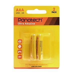 باتری نیم قلمی Panatech الترا آلکالاین کارتی 2 عددی