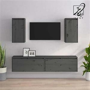 میز تلویزیون دیواری مدل IKE4572 مجموعه چهار عددی