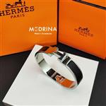دستبند زنانه هرمس (Hermes) ساده سیلور – مشکی