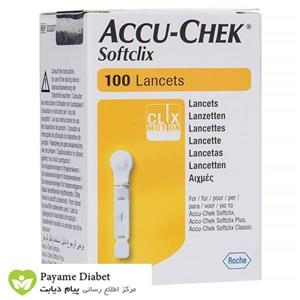 سوزن تست قند خون اکیو چک کلیکس 100 عددی Softclix Lancets Accu-Chek