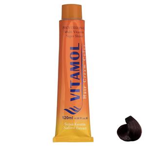 رنگ مو گیاهی ویتامول سری Mahogany مدل Dark Blonde شماره 6.55 Vitamol Mahogany Light Brown Herbal Hair Color No6.55