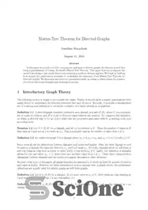 دانلود کتاب Matrix-Tree Theorem for Directed Graphs – قضیه درخت ماتریس برای نمودارهای کارگردانی