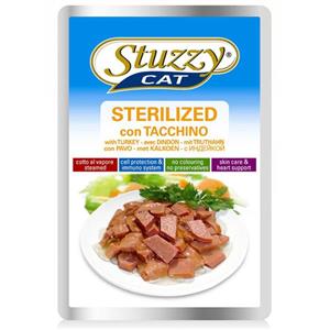 پوچ گربه استوزی مدل Pouch Sterilized With Turkey-45816 با طعم بوقلمون وزن 100 گرم Stuzzy Cat Pouch Sterilized With Turkey-45816 Cat Food