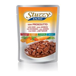 پوچ سگ استوزی مدل Pouch Ham-42016 با طعم ژامبون وزن 100 گرم Stuzzy Dog Pouch Ham-42016 Dog Food