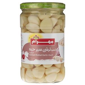 ترشی سیر حبه بدون پوست مهرام مقدار 700 گرم