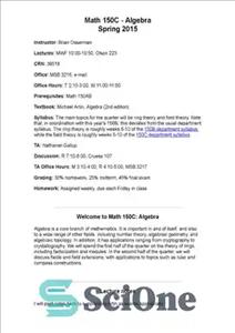 دانلود کتاب Math┬150C┬┬¡┬Algebra, Spring┬2015 – ریاضی┬150C┬┬¡┬ جبر، بهار┬ 2015