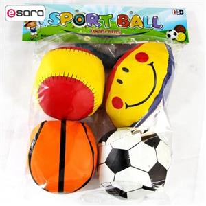 توپ اسباب بازی مدل Sport بسته 4 عددی