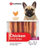 اسنک سگ فلامینگو مدل Chicken Duck Strips بسته 85 گرم 