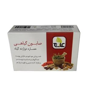 صابون ضد ریزش مو علاج مدل عصاره 12 گیاه مقدار 100 گرم 