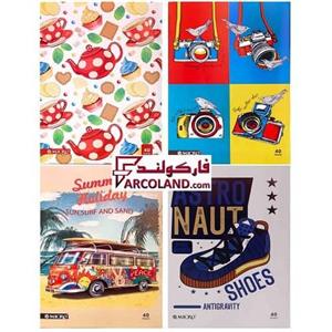 دفتر خط دار مشق ته دوخت 40 برگ میکرو مدل کلاسیک کد 17