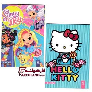 دفتر نقاشی ته دوخت 40 برگ میکرو مدل دخترانه کد 27