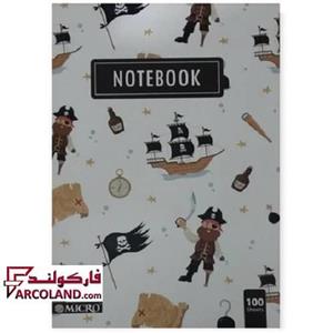 دفتر خط دار مشق ته دوخت 100 برگ میکرو مدل پسرانه کد 28