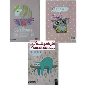 دفتر خط دار مشق ته دوخت 100 برگ میکرو مدل دخترانه کد 29