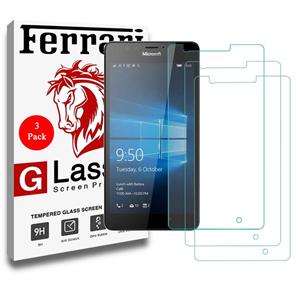 محافظ صفحه نمایش فراری مدل Ultra Clear Crystal مناسب برای گوشی موبایل مایکروسافت Lumia 950 مجموعه سه عددی