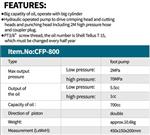 پمپ هیدرولیک پایی 700 بار مدل CFP-800 زوپر zupper