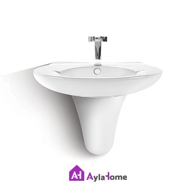 روشویی نیم پایه (پایه سرخور)  مروارید رویال