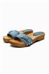 صندل اورجینال زنانه برند زارا Zara مدل DENIM SANDALS WITH BUCKLE کد 1637/210