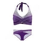 مایو شنا زنانه دو تکه بیکینی Fashion Concept- 5387207 NZD | بنفش/سفید