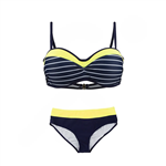 مایو شنا زنانه دو تکه بیکینی Fashion Concept- 5691162 NZD | سرمه ای/زرد