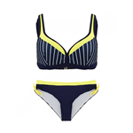 مایو شنا زنانه دو تکه بیکینی Fashion Concept-5691161 NZD | سرمه ای/زرد