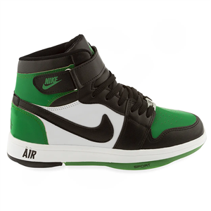 کفش ورزشی بچه گانه ساقدار P.B.N.D طرح نایک KRM | مشکی/سبز 