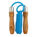 طناب ورزشی بدنسازی دسته چوبی 200 DST | آبی