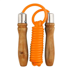 طناب ورزشی بدنسازی دسته چوبی 210 DST | نارنجی